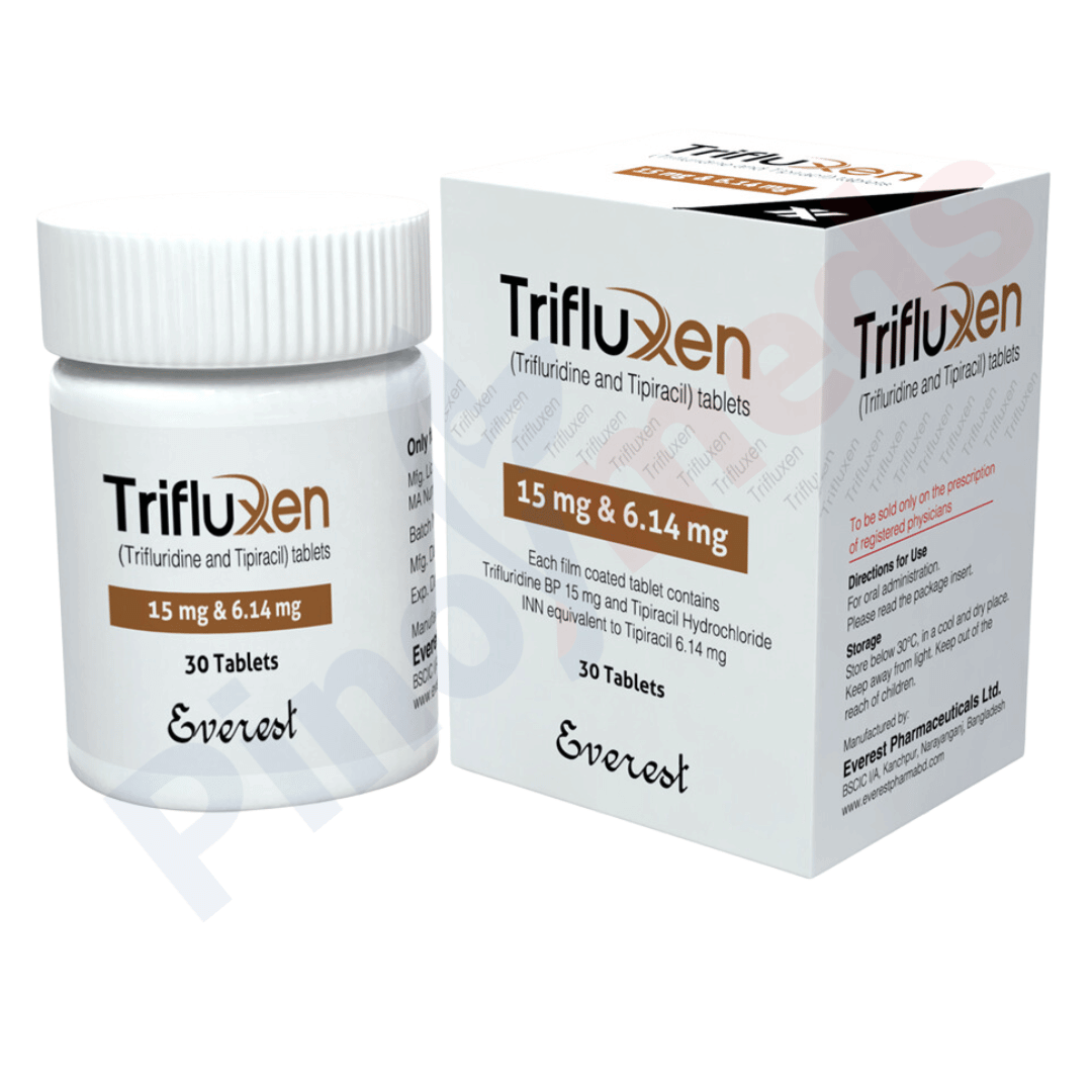 Trifluxen tipiracil and trifluridine 21-14 mg tablet