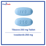 Tibsovo 250 mg oral tablet used for IDH1-mutated AML