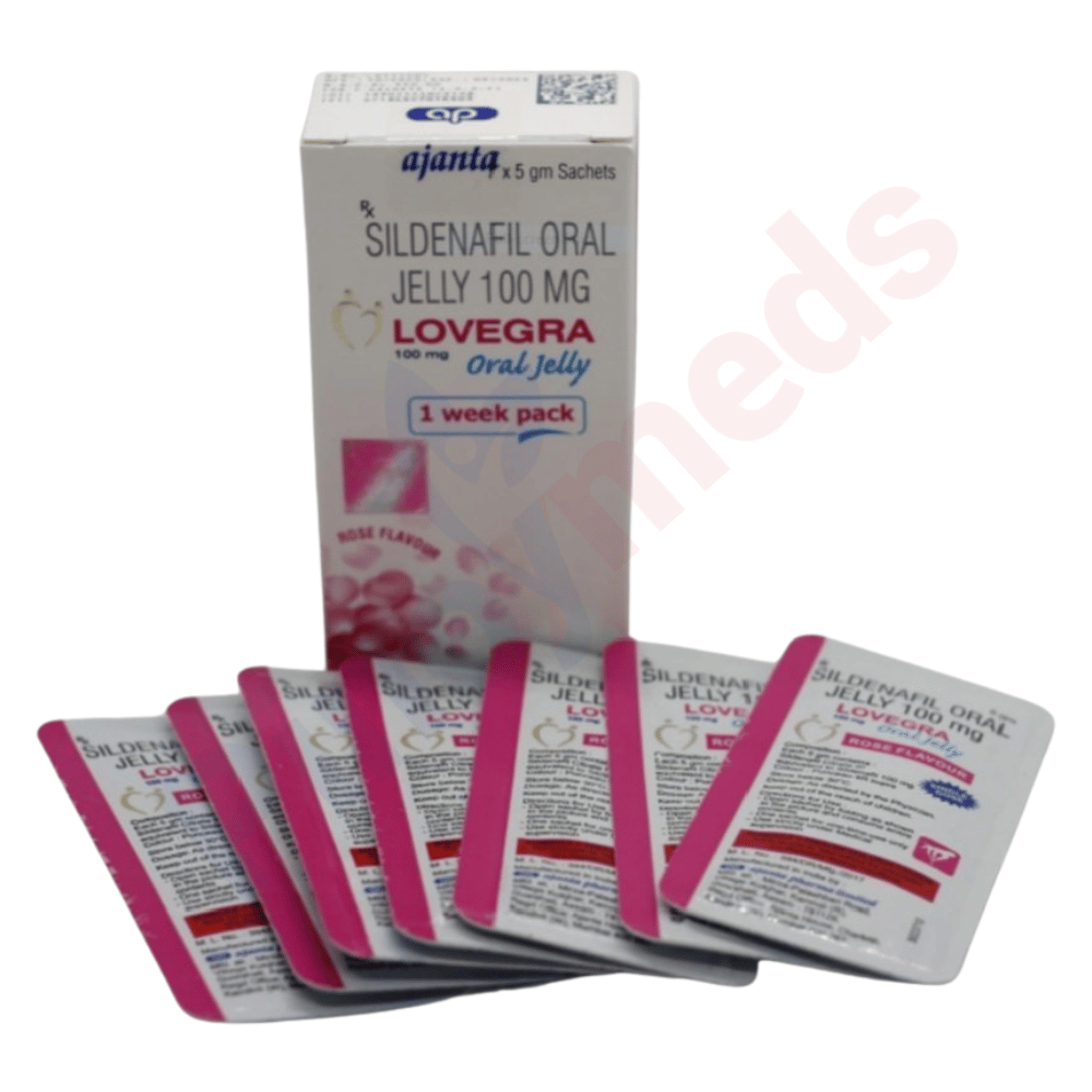 Lovegra 100 mg oral jelly for women in sachet pack