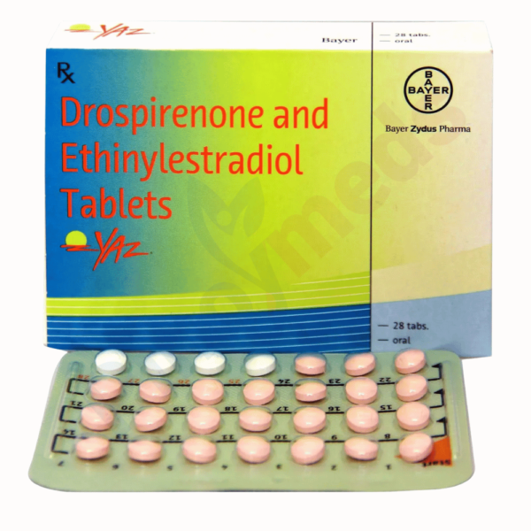 YAZ birth control tablets for acne and contraception