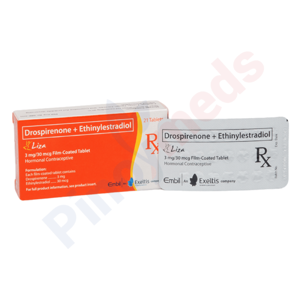 Liza 3 mg / 30 mcg oral contraceptive pill blister pack