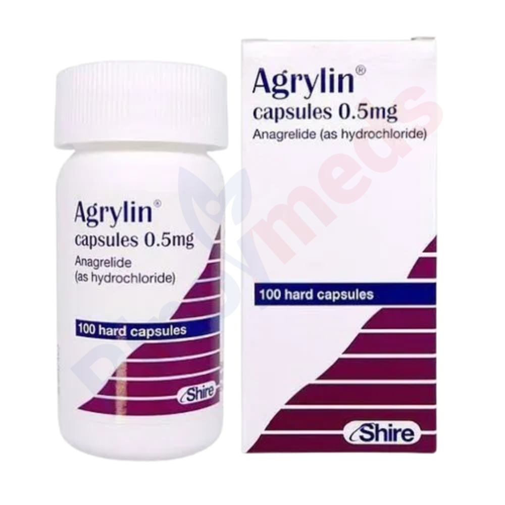 Agrylin 0.5 mg capsule used to reduce high platelet counts